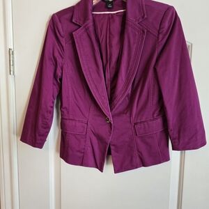 White House Black Market Rich Purple Blazer